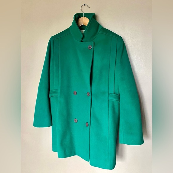 FITZ vintage wool womens peacoat kelly green union rare classy preppy 60s sz 8 - Picture 5 of 16